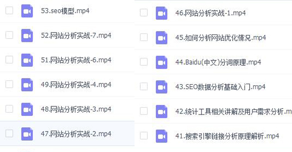 这是41-53节SEO视频教程